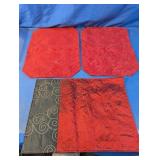 Assorted Red Fabric Placemats