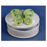 Butterfly Hinged Ceramic Trinket Box