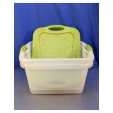 Sterlite Clear Storage Totes w/Green Lids Duo