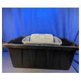 Assorted Plastic Storage Totes Duo