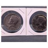 US Kennedy Half Dollars 1971 & 1776-1976