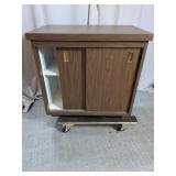Wooden Storage Cabinet with Sliding Doors