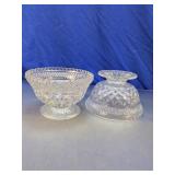 Pressed Glass Pedestal Bowls