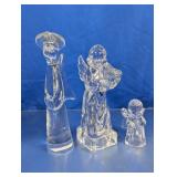 Mikasa & Toscany Clear Crystal Angel Figurines