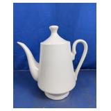 White Coffee or Tea Server with Lid
