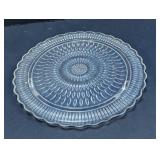 Clear Pressed Glass Round Platter