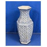 Hexagonal Hand Painted Vase