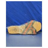 Women's Red Multi Crisscross Slide Sandals