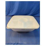 Square Divided Plastic Serving Tray with Lid
