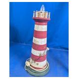 Vintage Wooden Lighthouse Accent Table Lamp