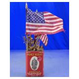 Prince Albert Tobacco Tin Flag Arrangement