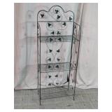 Folding Metal Ivy Scroll Baker