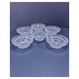 Set of Pressed Glass Dessert Bowls
