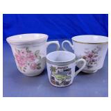 Floral and Jamaica Souvenir Mugs