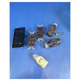Assorted Electrical Receptacles and Lamp Socket