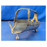 Vintage Silver Plate Grapevine Wine Bottle Cradle