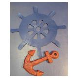 Nautical Wheel & Anchor Wall Decor Pieces
