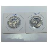 1979 Susan B. Anthony One Dollar Coins Duo