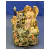 Vintage Light Up Musical Angel Fountain Figurine