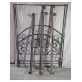 Metal Full/Queen Bed Frame w/ Scroll Headboard