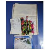 Vogart Crafts Floral Scallop Embroidery Scarf Kit