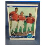 1984 FLEER PEREZ/ROSE/MORGAN CARD