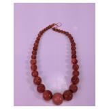 18" Salmon Coral Bead Necklace