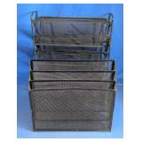 Black Mesh Desktop & Wall Organizer Duo