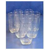 Etched Clear Glass Tumblers Lot