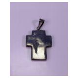 Large Sterling Cross Pendant