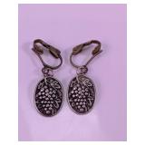 Sterling Grape Cluster Earrings