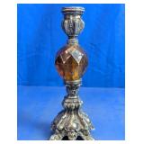 Amber Jewel Candlestick Holder