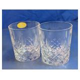 Whiskey Glasses with Diamond-Cut Pattern