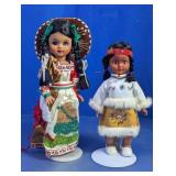Vintage Cultural Souvenir Dolls Duo