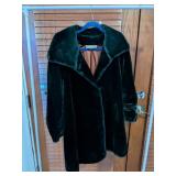 Saks Fifth Avenue Green Faux Fur Coat