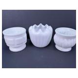 Milk Glass Planter Collection