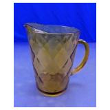 Amber Glass Pitcher