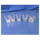 Assorted Clear Glass Shot Glass Lot