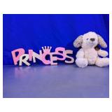 Princess Sign & Plush Dog Decor