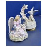 Angel & Hummingbird Music Box Figurine