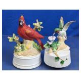 Bird Figurines With Music Boxes