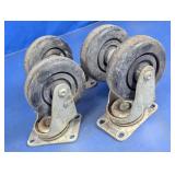 Heavy Duty 5" Swivel Plate Caster Wheels Lot