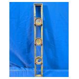Vintage Cast Aluminum 3-Vial Spirit Level