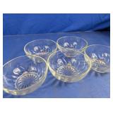 Clear Glass Dessert Bowls Set