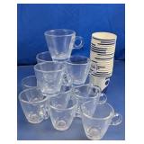 Glass Espresso Cups & Paper Cup Assortment