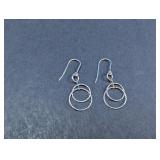 Dyadema Italy 925 Silver Dangle Hoop Earrings