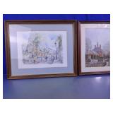 Colonial & European Scene Framed Print