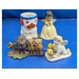 Assorted Ceramic Animal & Angel Figurines