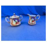 Lefton Heritage Fruit Creamer & Sugar Bowl
