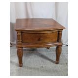 Wood End Table with Single Storage Drawer